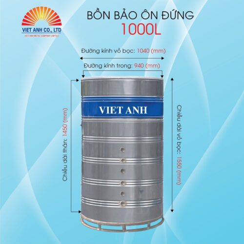 Bình bảo ôn Việt Anh 1000l đứng