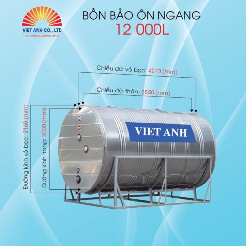 Bình bảo ôn Việt Anh 12000l ngang