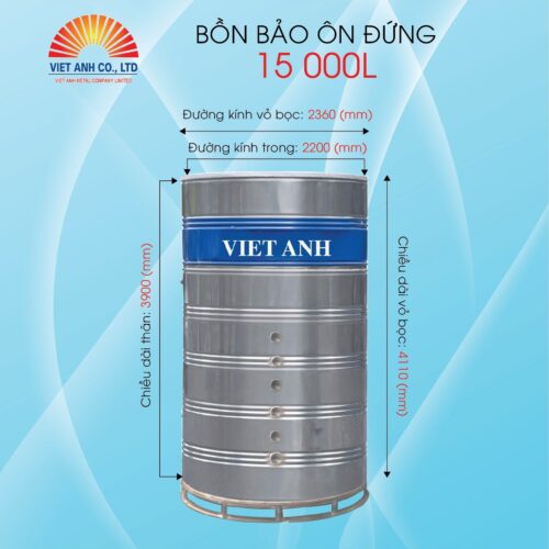Bình bảo ôn Việt Anh 15000l đứng