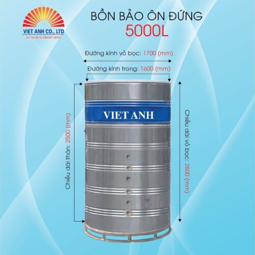 Bình bảo ôn Việt Anh 5000l đứng