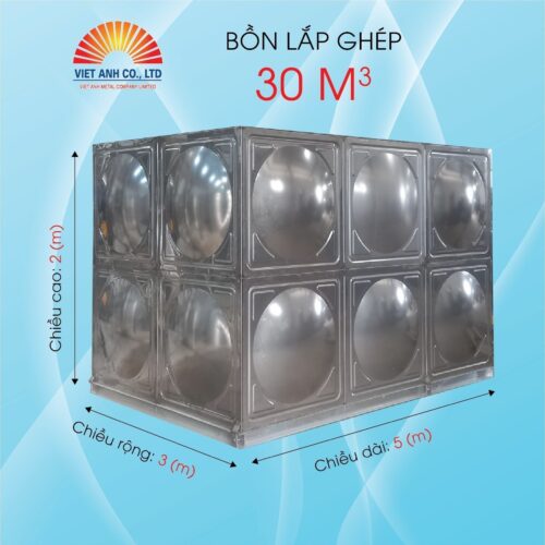 Bồn lắp ghép Inox Việt Anh 30m3