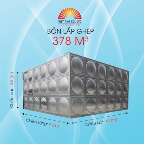 Bồn lắp ghép Inox Việt Anh 378m3