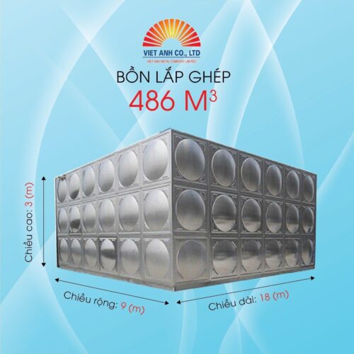 Bồn lắp ghép Inox Việt Anh 486m3