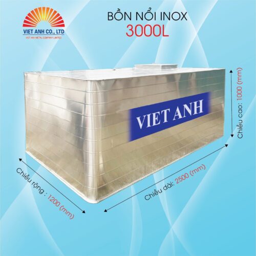 Bồn nổi Inox Việt Anh 3000l