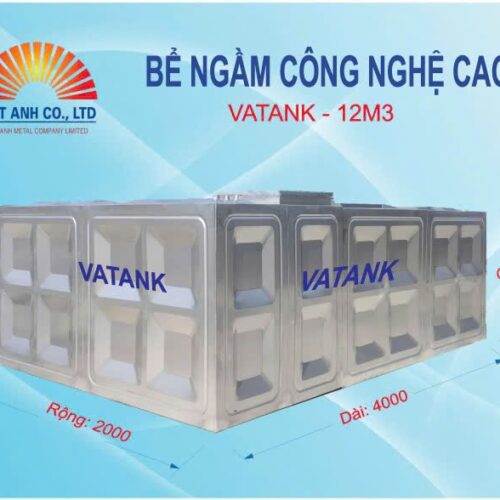 Bể Nước Ngầm Inox Công Nghệ Cao 12m3