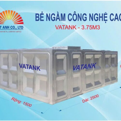 Bể Nước Ngầm Inox Công Nghệ Cao 3,75m3
