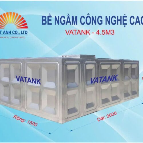 Bể Nước Ngầm Inox Công Nghệ Cao 4,5m3