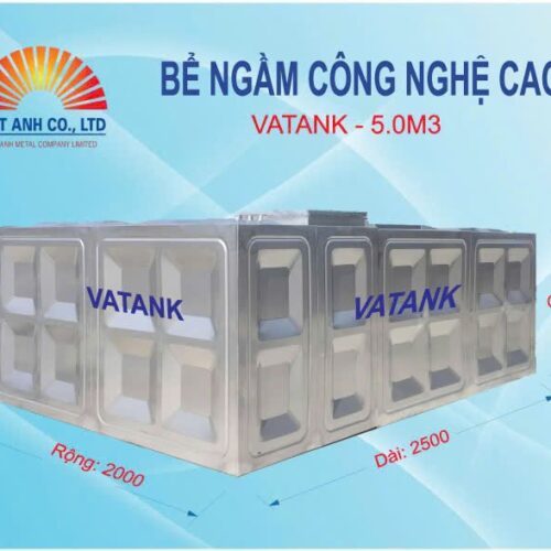 Bể Nước Ngầm Inox Công Nghệ Cao 5m3