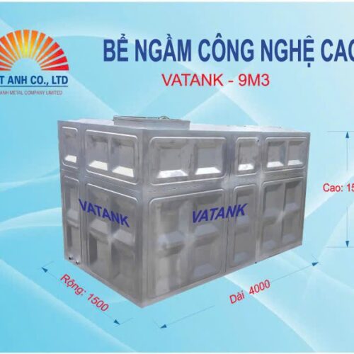 Bể Nước Ngầm Inox Công Nghệ Cao 9m3