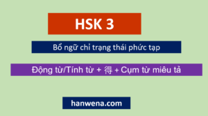 Ngữ pháp Tiếng Trung HSK 3 Bổ ngữ chỉ trạng thái phức tạp