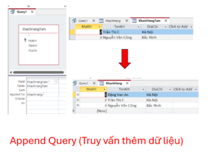 Action Queries trong Microsoft Access