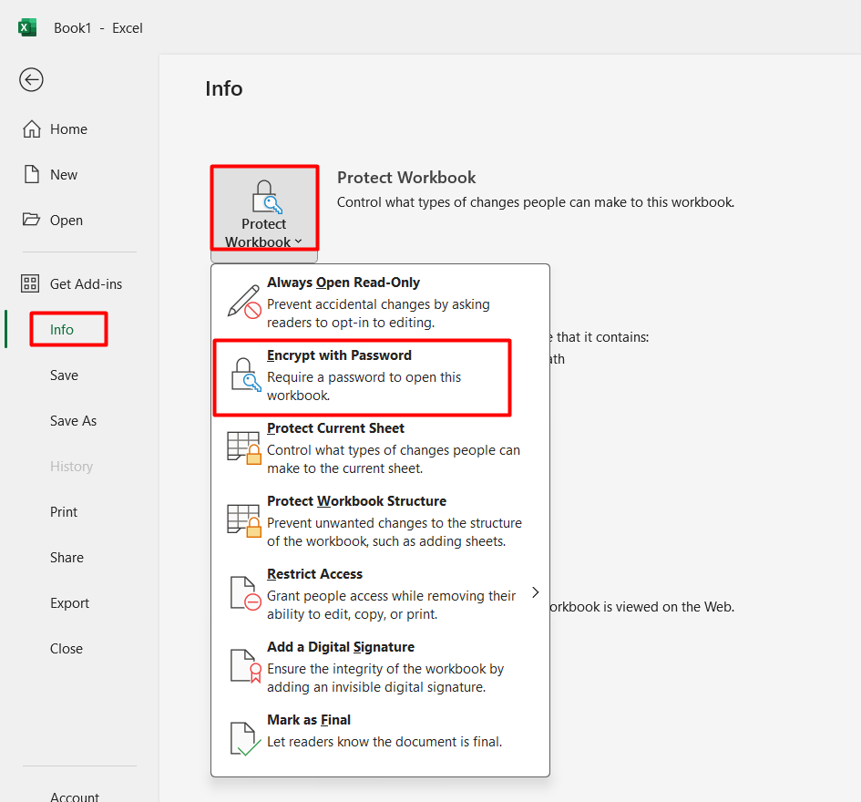 Cấp độ 1 Đặt mật khẩu mở File
