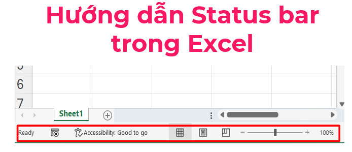 Hướng dẫn Status bar trong Excel