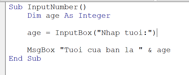 InputBox - nhập số