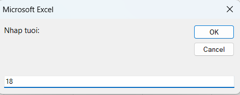 InputBox - nhập vào số