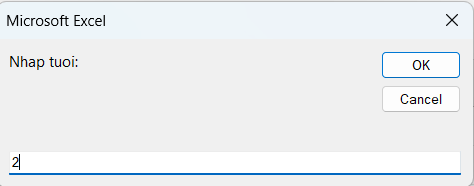 Inputbox - người dùng nhập số