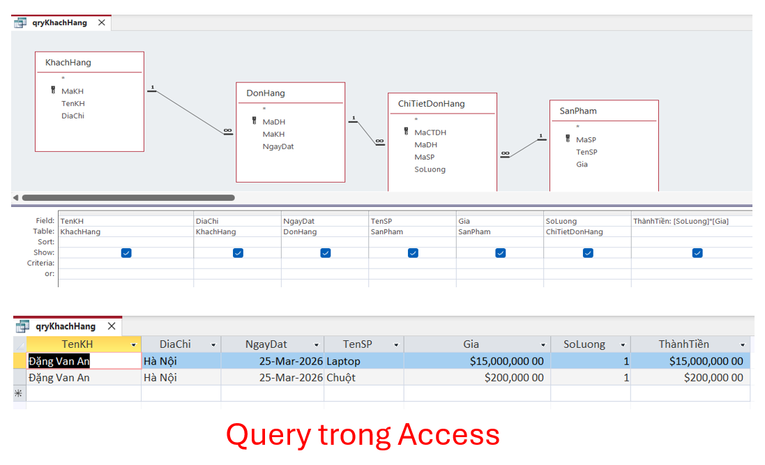 Query trong Access
