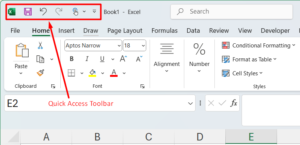 Quick Access Toolbar (Thanh công cụ truy cập nhanh) trong Excel