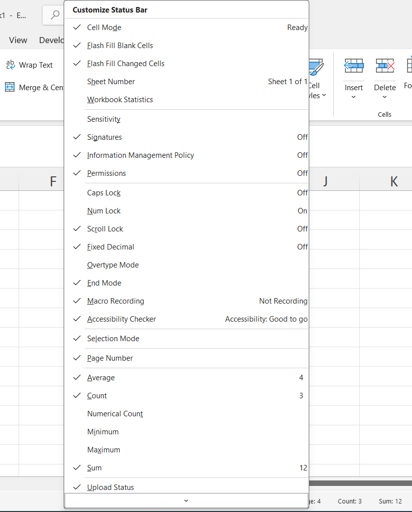 Tùy chỉnh Status bar