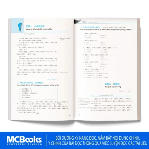 Sách - Trọn bộ Giáo Trình Phát triển Hán Ngữ Trung Cấp - Phân loại lẻ combo-bồi dưỡng kỹ năng đọc