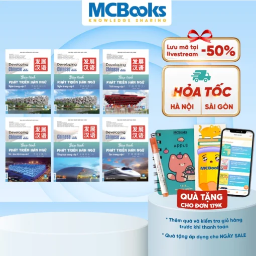 Sách - Trọn bộ Giáo Trình Phát triển Hán Ngữ Trung Cấp - Phân loại lẻ combo-quà tặng