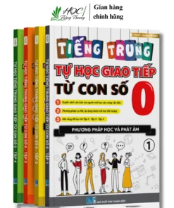Trọn Bộ Sách Tự Học Giao Tiếp Tiếng Trung Từ Con Số 0 Tập 1-2-3-4(có video bài giảng)